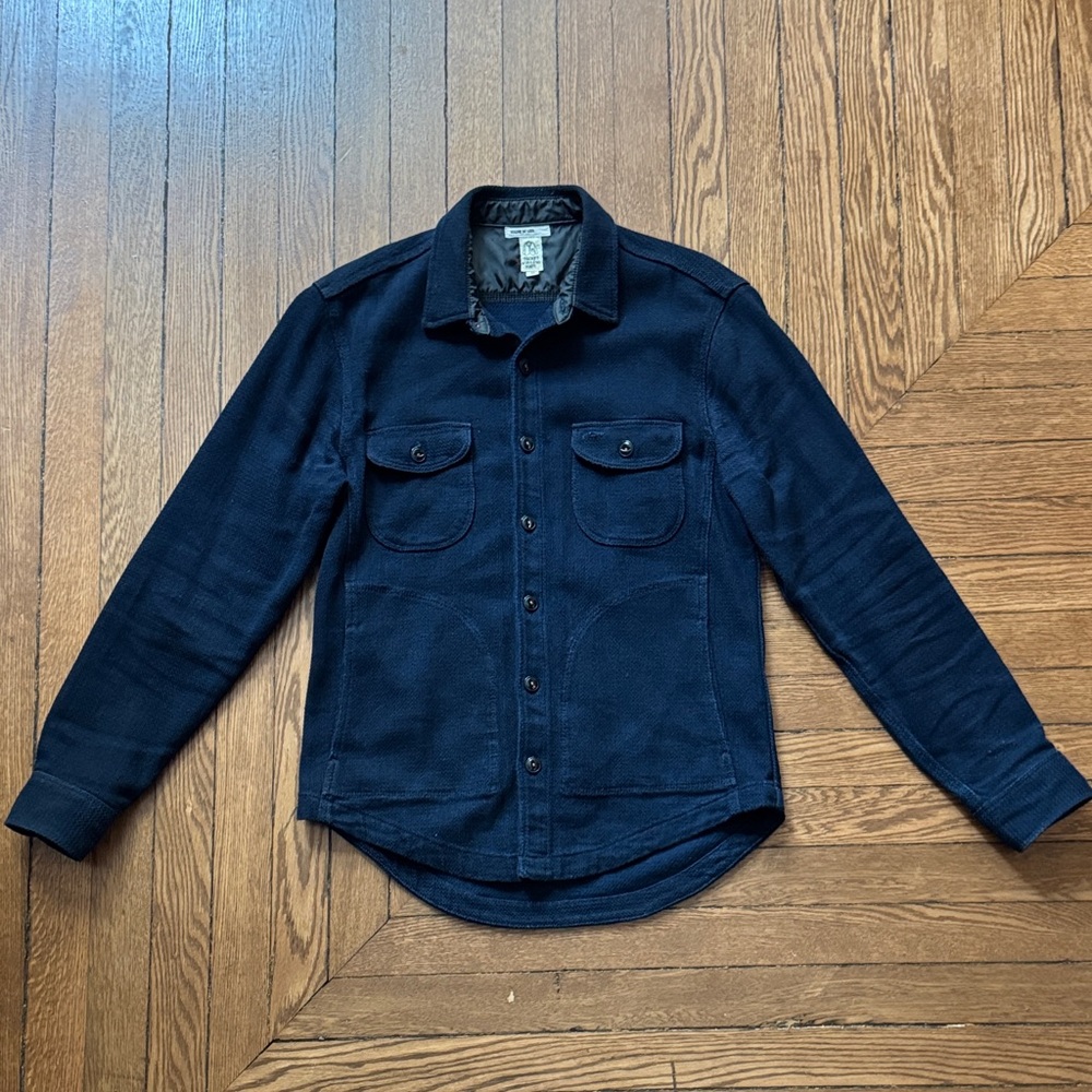 Hiroshi Kato Brand Anvil Shirt Jacket in Dark Indigo Sashiko size M EUC